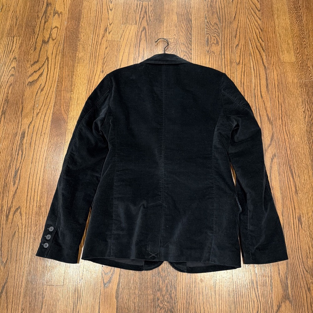Vintage New Fink Blazer Mens Med Dark Blue Velvet Velour Lined 70s Retro - Picture 14 of 16